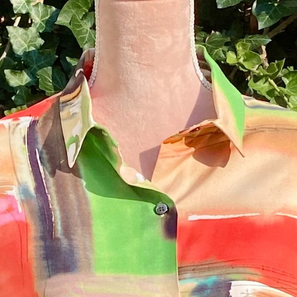 NWT NATORI Hikaru Cotton Silk Caftan Oversize Shirt - Picture 5 of 7